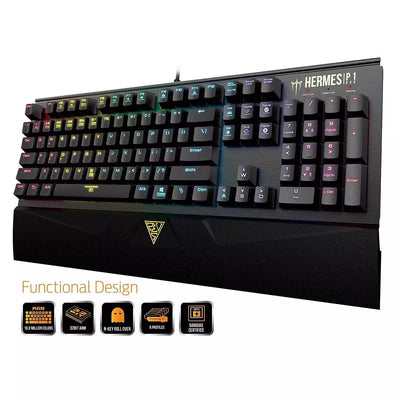 GAMDIAS HERMES P1 RGB Gaming Mechanical Keyboard – RED Switch – Hera software Support