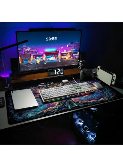 Elven Forest 1 Mouse Pad Extended Gaming Mouse Pad with Stitched Edges 70×30cm XL Desk Mat for Gaming, Office, Keyboard,