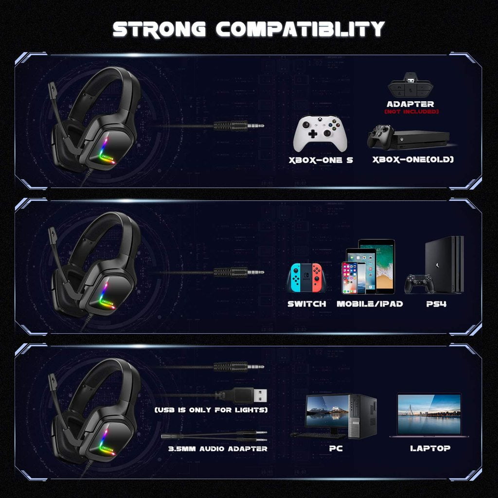 ONIKUMA K20 RGB Gaming Headset – Stereo – Noise canceling Mic – (camouflage)