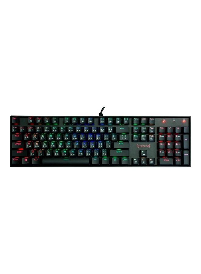 كيبورد جيمنج Redragon K565R-1 RUDRA ميكانيكال بمفاتيح زرقاء أسود