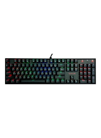 كيبورد جيمنج Redragon K565R-1 RUDRA ميكانيكال بمفاتيح زرقاء أسود