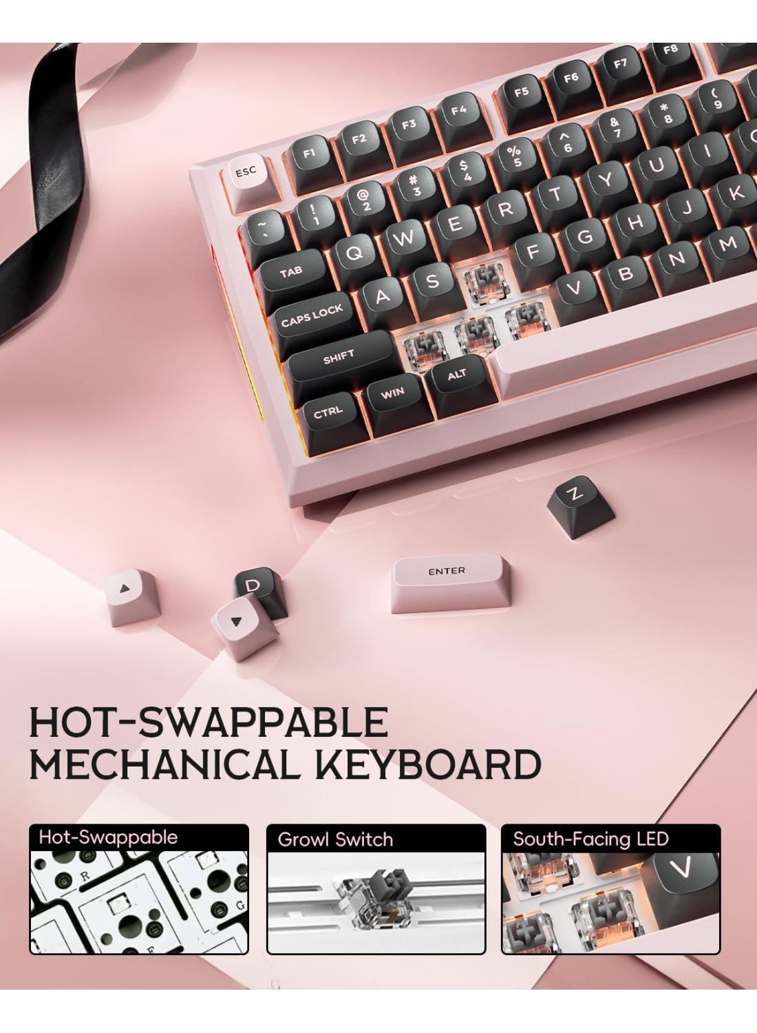السويتشات القابلة للتبديل في كيبورد Redragon K725GBP