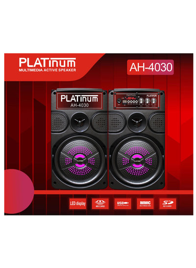 Platinum Subwoofer For Computer with Bluetooth Connection - AUX Cable - Memory Card port - USB port And Remote Control Model AH-4030