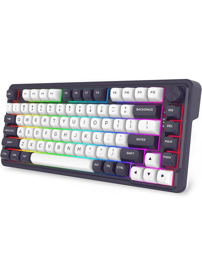 Gaming Keyboard K715 FINKE Custom QMK/VIA , 81 Keys Wireless Programmable Gasket Mechanical Keyboard w/Hot-Swap Socket, 