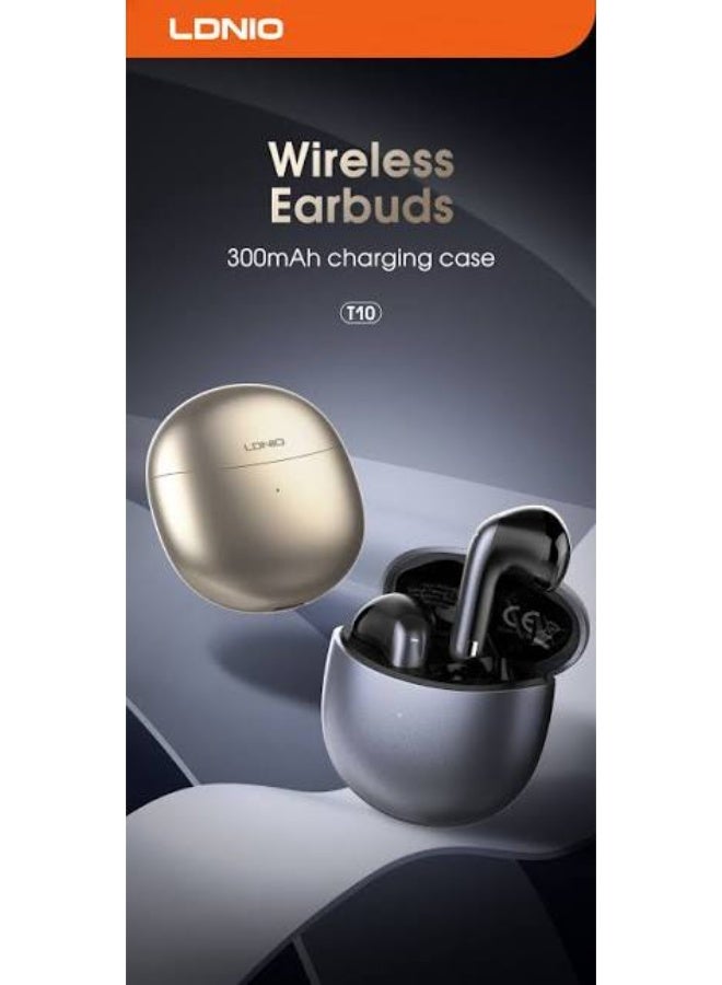 Wireless Bluetooth 5.3 Semi-In-Ear Earbuds with Charging Case, Low Latency Gaming Earphones, HD Stereo Hi-Fi Sound, Nois