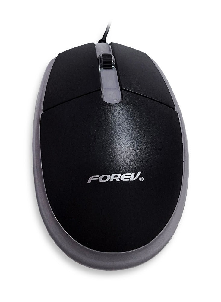 Forev Crossfire FV-133 Computer and Laptop Mouse with RGB Gaming Arc, Gaming Chipset, 1.5m USB Cable, 30 Million Read Button Life, Ergonomic Design for Home and Office Use, Reflective Cable/Black