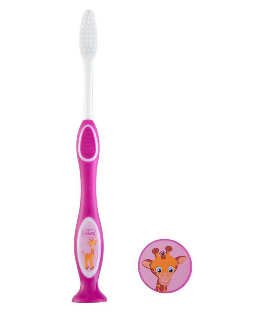 Chicco Milk Teeth Toothbrush 3yrs-6yrs, Assorted -Pink/Violet