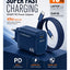 شاحن حائط X-SCOOT CH-274 GaN 45W كابل Type-C مضفر أزرق