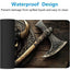 Axe Gaming Mouse Pad Warrior Skull Emblem Wood Grain Fantasy Mousepad XL Large Gaming Mouse Pad Laptop Keyboard Mat Desk