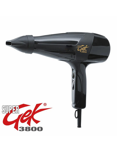 ENZO Professional-grade hair dryer Super Gek 3800 Blow dry with a powerful 1900-watt motor for quick and efficient drying