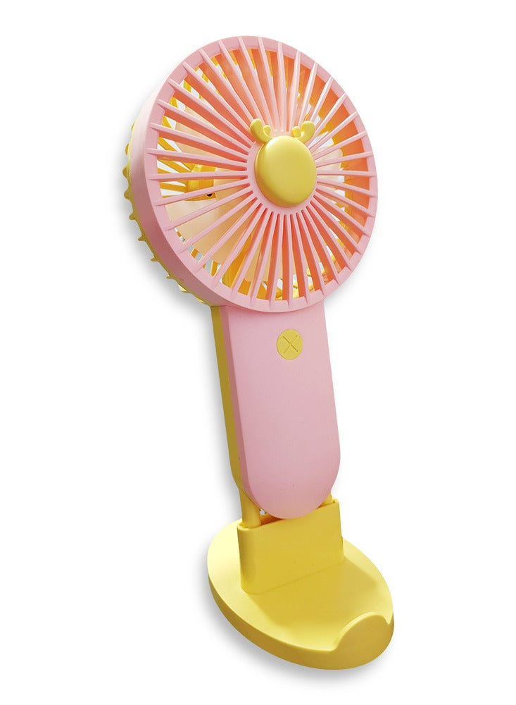 Portable Mini Fan USB Rechargeable Cute 5000MAH Small Electric Fan For School With Phone Holder