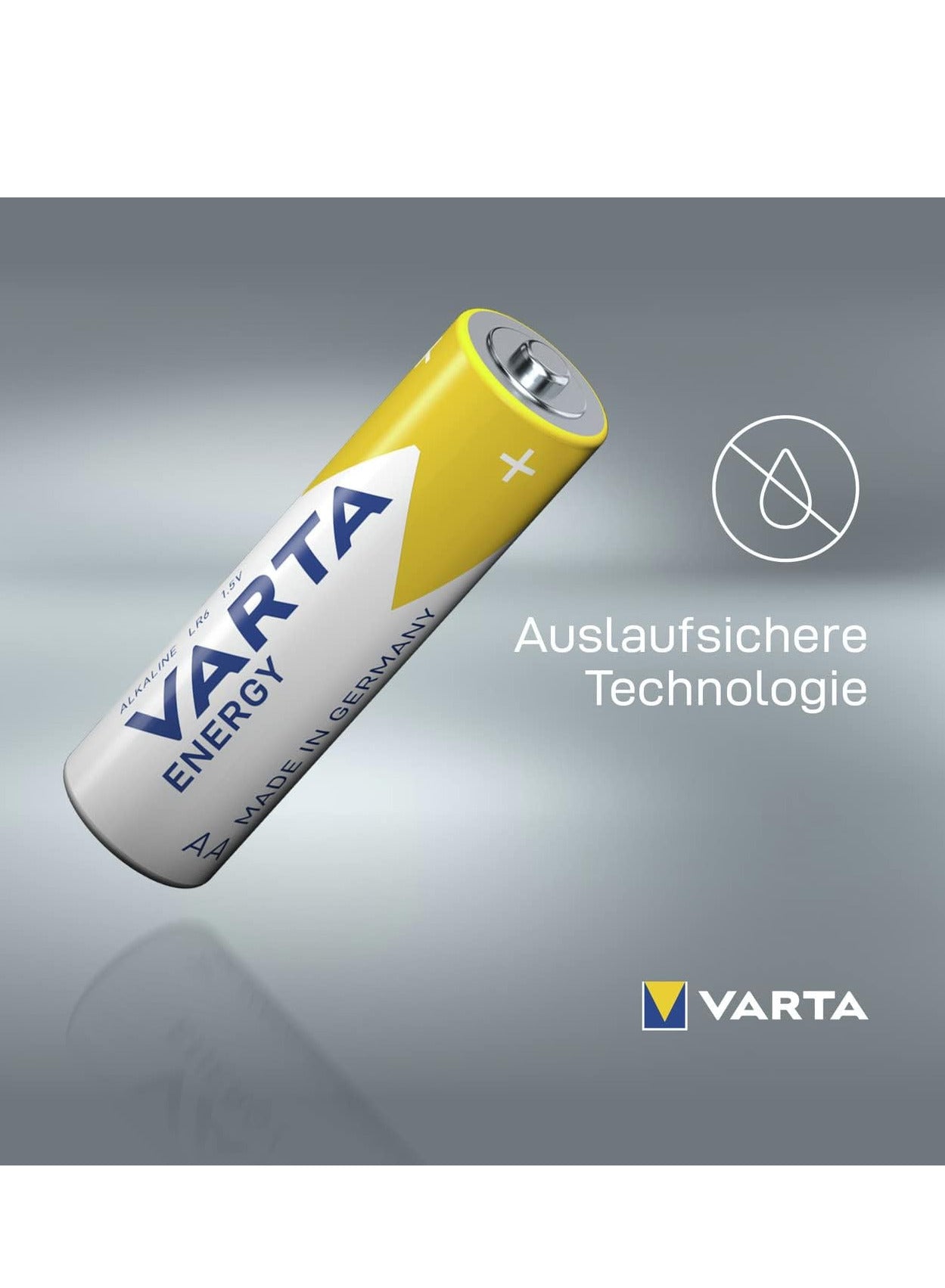 VARTA Energy Alkaline AA 1.5v, MIGNON lR6 , (2-pack) Made in Germany