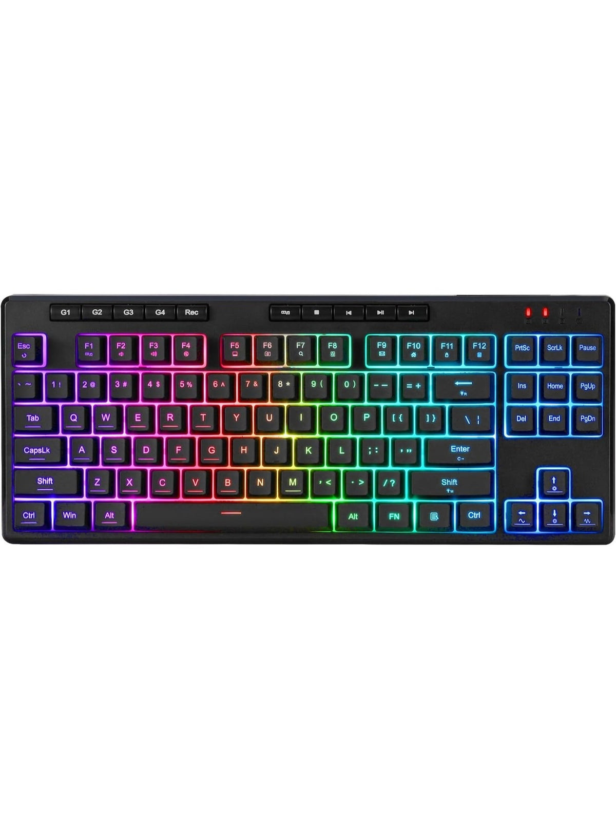 K516 PRO Shiva TKL RGB Wireless Membrane Gaming Keyboard, 87 Keys Mechanical-Feel Keyboard w/Smooth Linear Switch, On-Bo