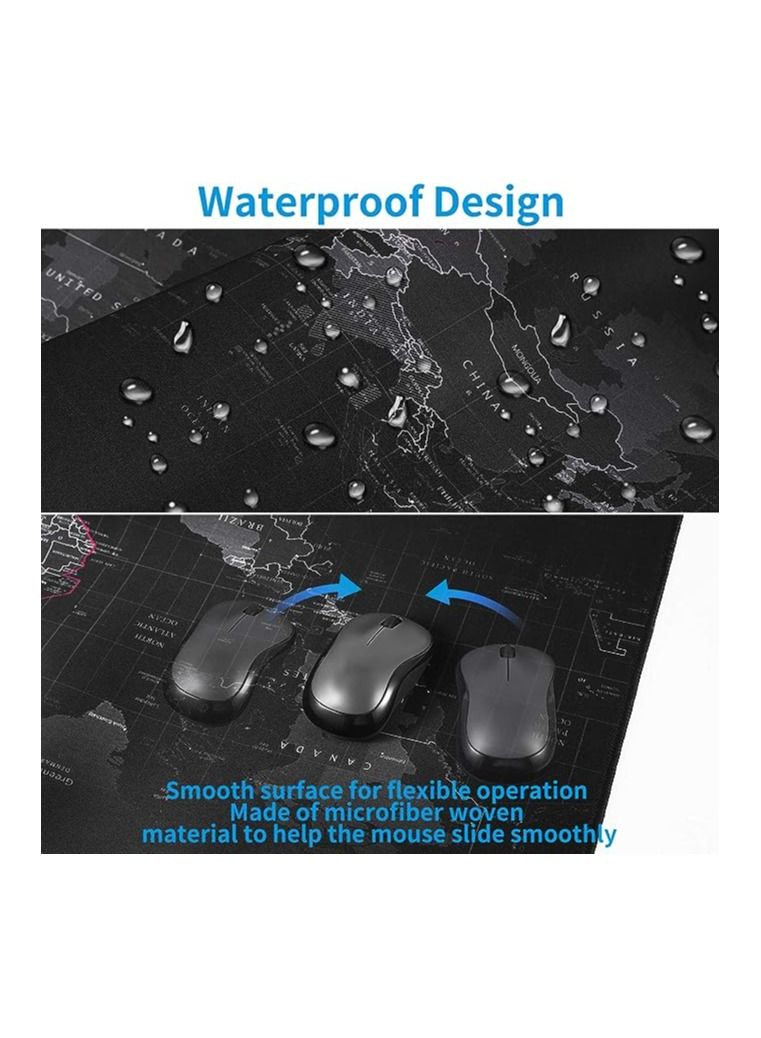 Large Gaming Mouse Map Pad 90CM*40CM,with Non-Slip Base,Waterproof and Foldable Pad,Desktop Pad Suitable for Gamers,Suit