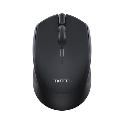 FANTECH W190 Silent Switch Ambidextrous Office Black Mouse , Supports both Bluetooth & 2.4GHz wireless