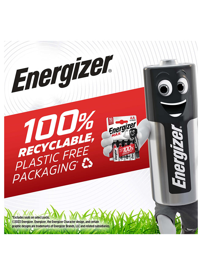Energizer Pack Of 4 AA Square Max Alkaline Batteries