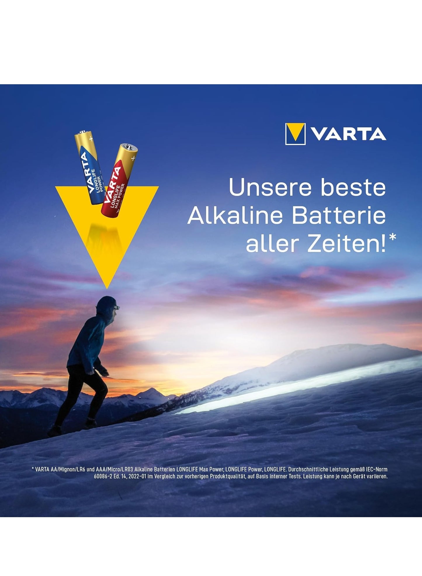 VARTA Longlife Power AAA Micro LR06 Alkaline Battery (4-pack) -  ideal for toys, torches, controllers and other battery-powered devices