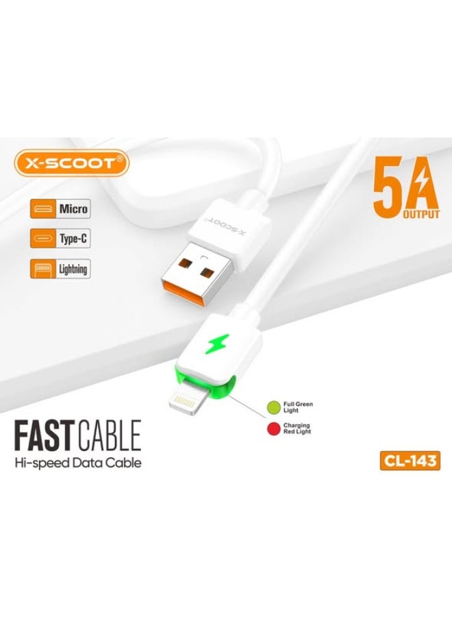 كابل شحن سريع X-SCOOT زاوية جانبية