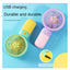 Portable Mini Fan USB Rechargeable Cute 1.5W Small Electric Fan For School ( Blue Yellow )