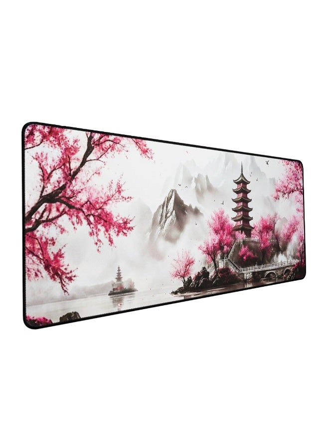 Japanese Cherry Blossom Desk Mat Anime Gaming Mouse Pad 70 x 30 cm Large Desk Pad for Desk Computer Pc Laptop Office Dec