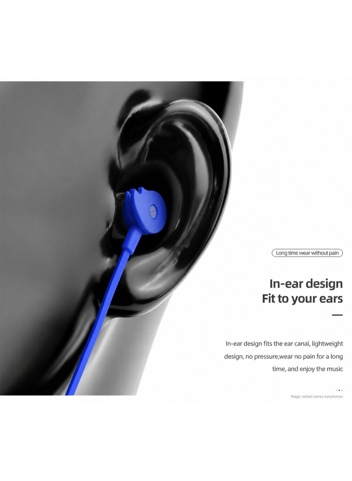 D1  Wired Stereo Earphones – 3.5mm Audio Jack, HD Stereo Sound with Enhanced Bass, Built-in Microphone for Clear Hands-F