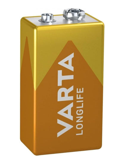 Varta Longlife Alkaline Battery 9V , E-BLOCK , 4122 , 6LP3146 , TRANSISTOR , MN1604 , 1pec