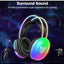 X25 Professional Gaming Headset USB+3.5 RGB Light 3D Stereo Noise Cancellation Multi Platform Compatibility With Microph