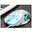 AULA White S20 USB Wired Gaming Mouse Programmable 2400DPI Optical Ergonomic Mouse with 4-color Breathing Light for PC Laptop White