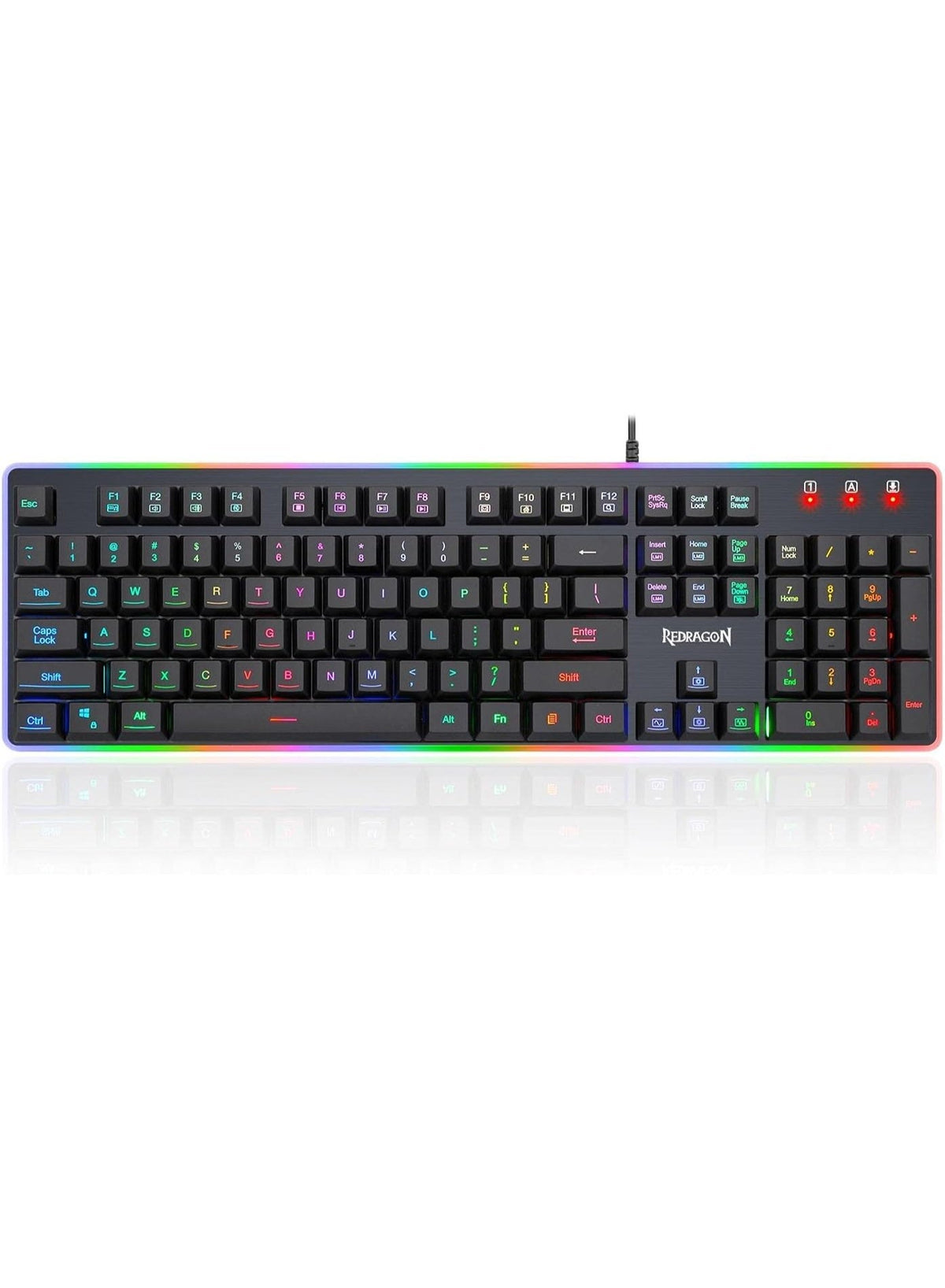 K509-RGB 104 Keys Replacement Keycaps Set for Mechanical Keyboard, Premium Black PBT Keycaps for Full-Size Gaming Keyboa