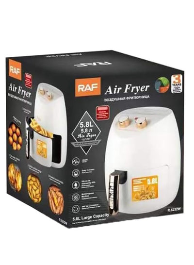 RAF Air Fryer R.5232W , 5.8L 1500W - White