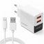 شاحن حائط X-SCOOT CH-232 منفذين USB مع كابل Lightning أبيض