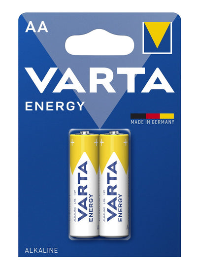 VARTA Energy Alkaline AA 1.5v, MIGNON lR6 , (2-pack) Made in Germany