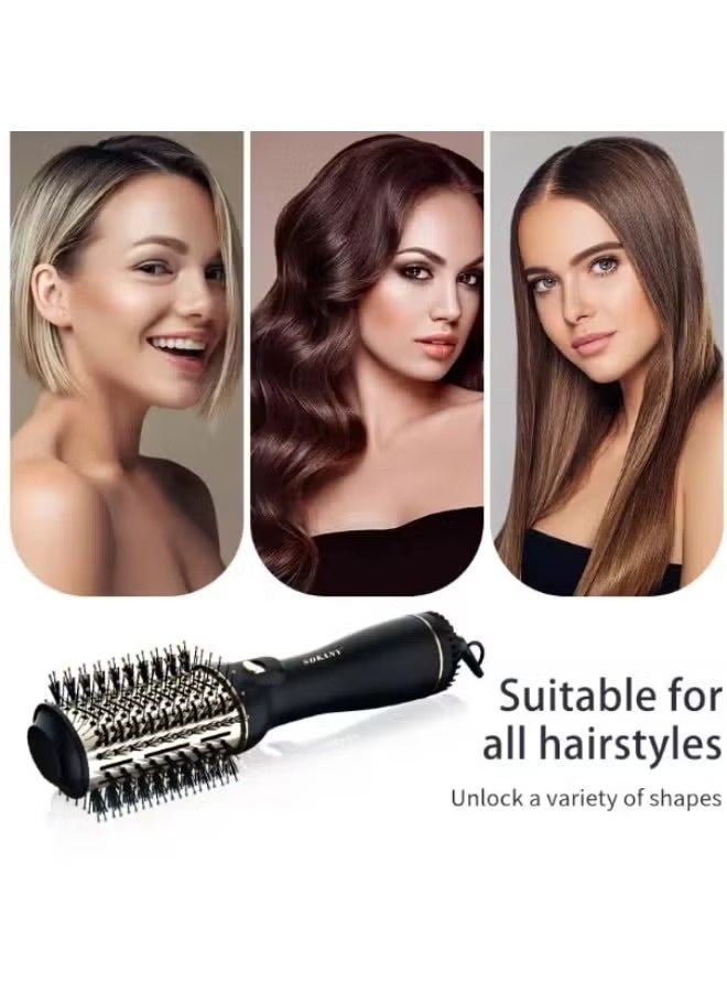 SK-1914N Professional 4 in 1 Hair Dryer Brush for Women and Girls, 1260W Dries, Smooths, Styles and Adds Volume, Ionic T