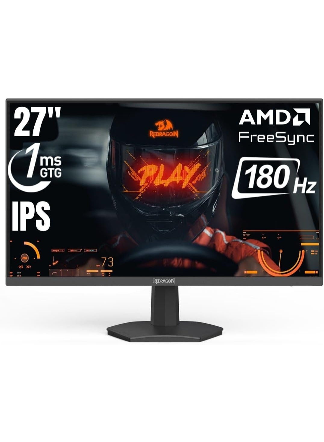 شاشة جيمنج Redragon GM27X5IPS 27 بوصة بدقة FHD وسرعة 180Hz أسود