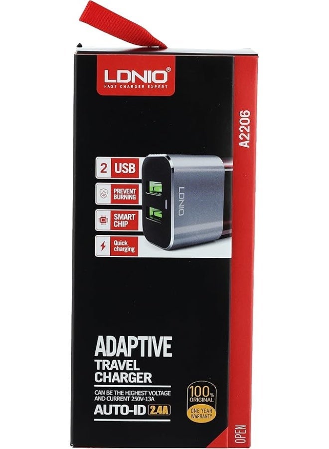 Fast Charging USB Wall Adapter – Compact Power Charger for Smartphones, Tablets and USB Devices Portable High-Speed Char