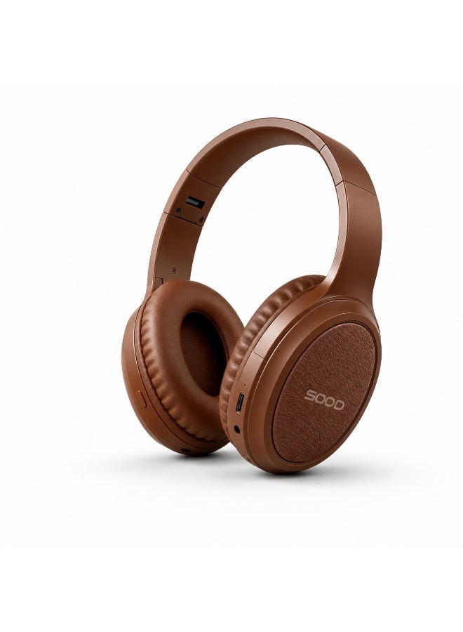 Bluetooth 5.1 Over-Ear Wireless Headphones with Built-In Microphone, TF Card Music Player, Hi-Fi Stereo Sound, Type-C Re