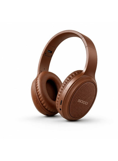 Bluetooth 5.1 Over-Ear Wireless Headphones with Built-In Microphone, TF Card Music Player, Hi-Fi Stereo Sound, Type-C Re