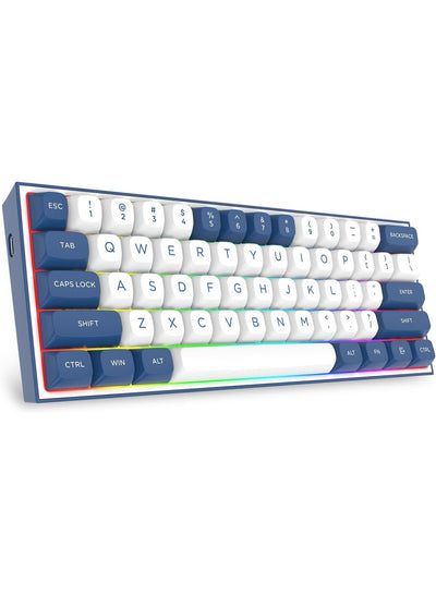 K717 ALCOR Custom QMK/VIA Gaming Keyboard, 61 Keys Wireless Programmable Mechanical Keyboard w/60% Compact Layout, Hot-S