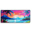 Gaming Mouse Pad, tropical island Large Extended Desk Mat, Large Desk Pad for Computer Keyboard, Mouse Pad with Stitched