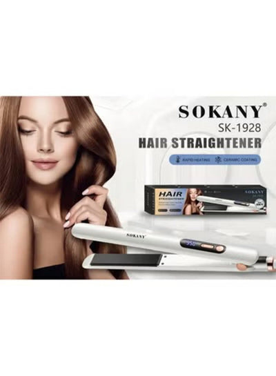 SK-1928 Professional Ceramic Hair Straightener Flat Iron SK-1928, PTC Fast Heat Technology, Smooth Frizz-Free Hair Styli