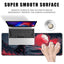 Black Desk Mat Japanese Samurai Mouse Pad Large Red Anime Big Mousepad Gaming Large Mouse Pad for Men Desk Pad with Stit