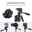 Black Lightweight Tripod 3366 Aluminium Tripod Stand, Mobile and Cameras , Extendable , 360 degree rotatable , compatible with the majority of the devices like SLR, DSLR, DVR and Video Cameras, Smartphones