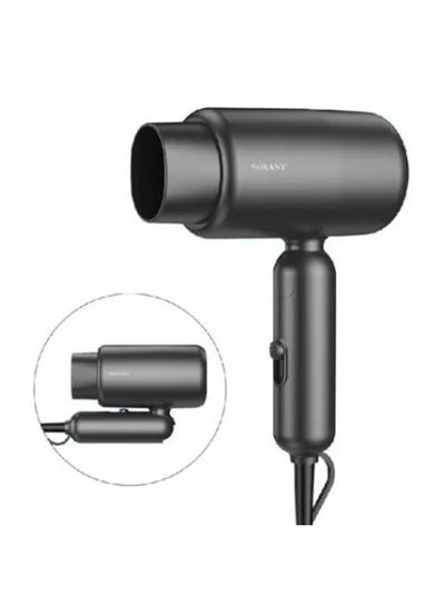 SK-14028 Mini Hair Dryer 1200W with Fast Heating, Foldable & Portable Design, Ionic Technology, Multiple Speed Settings,