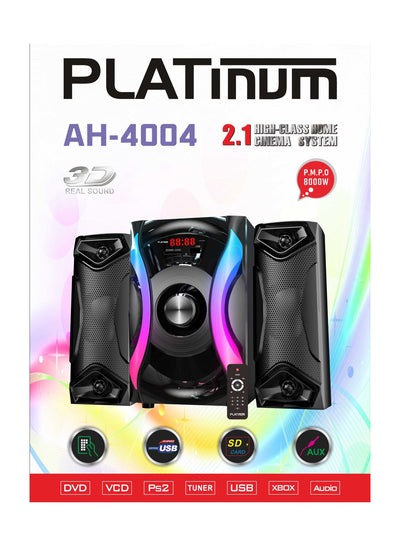 Platinum Subwoofer For Computer with Bluetooth Connection - AUX Cable - Memory Card port - USB port And Remote Control Model AH-4004