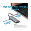 4 in 1 USB-C Hub with 4K 60Hz HDMI Splitter, 100W PD Charging, 2X USB-A 3.0 5Gbps, RGB Lighting, Aluminum Build Docking 