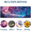 Large Gaming Mouse Pad for Desk Astronaut in Space Planets Big Desk Mat Extended Mousepad with Stitched Edge and Non-Sli