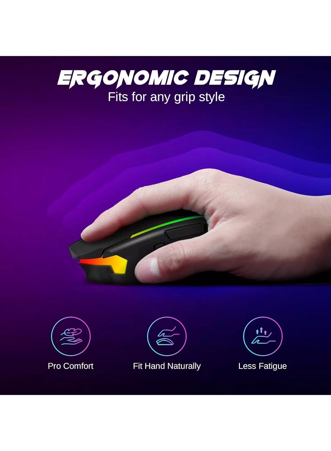 ماوس جيمنج Redragon M914-RGB NIX دقة 10000 DPI متعدد الألوان