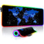 BLUE WORLD MAP RGB Gaming Mouse Pad – 80×30 CM