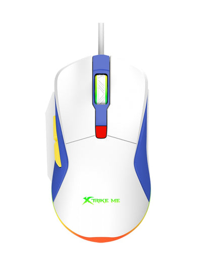 GM-227 Optical Wired Gaming Mouse With Backlight: 7 colors - 3600DPI (White)