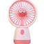 Portable Mini Fan USB Rechargeable Cute 1.5W Small Electric Fan For School ( Pink )